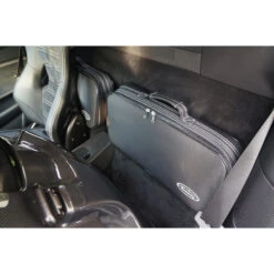 Ferrari F8 Tributo - 2-tlg. Kofferset Rückbank - Silbergraue Naht/Futter Schwarz