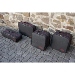 Jaguar F-Type Cabrio Ab 06/2016 (EU) - 4tlg. Kofferset Kofferraum - Silbergraue Naht/Futter Grau -Reiseaufbewahrung 1050637 DSC03971