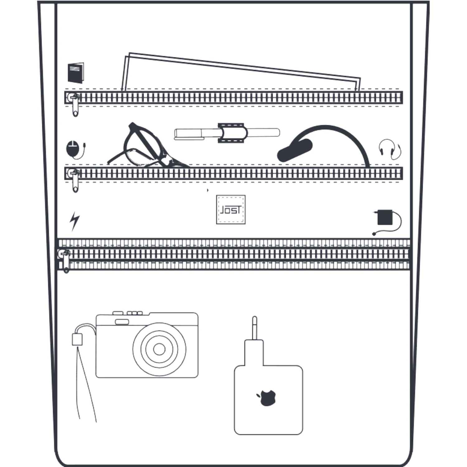 JOST MALMÖ Kurierrucksack - Cognac 12 JOST MALMÖ Kurierrucksack - Cognac – Bild 10