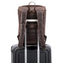 Leder Rucksack Siwa - Braun / Dots -Reiseaufbewahrung 1051523 1120SIW016DOT5