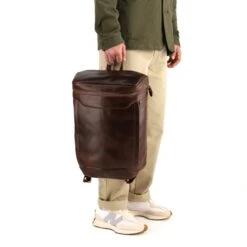 Leder Rucksack Siwa - Braun / Dots -Reiseaufbewahrung 1051523 Siwa model